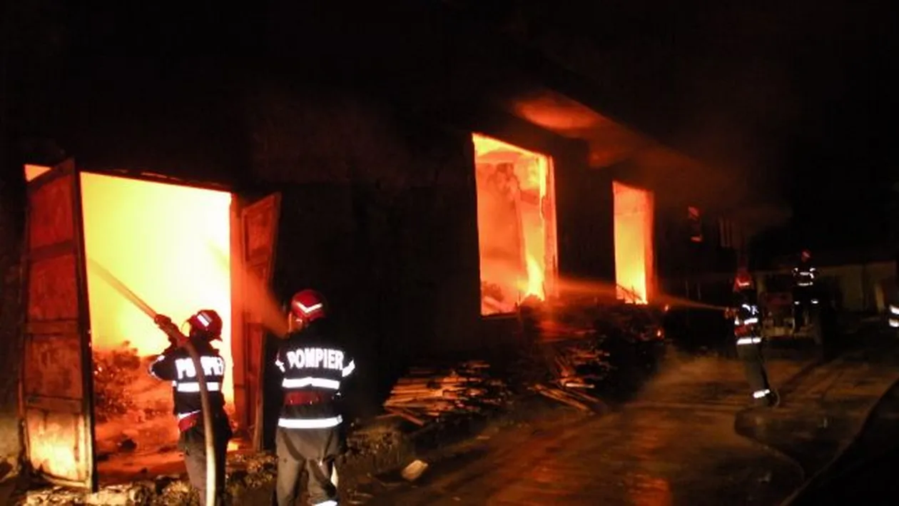 Incendiu de proporții la o hală cu produse lactate din Neamț