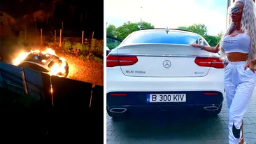 Cum arată acum Mercedesul Loredanei Chivu, după ce a fost incendiat de o soție geloasă dintr-un sat din Vrancea
