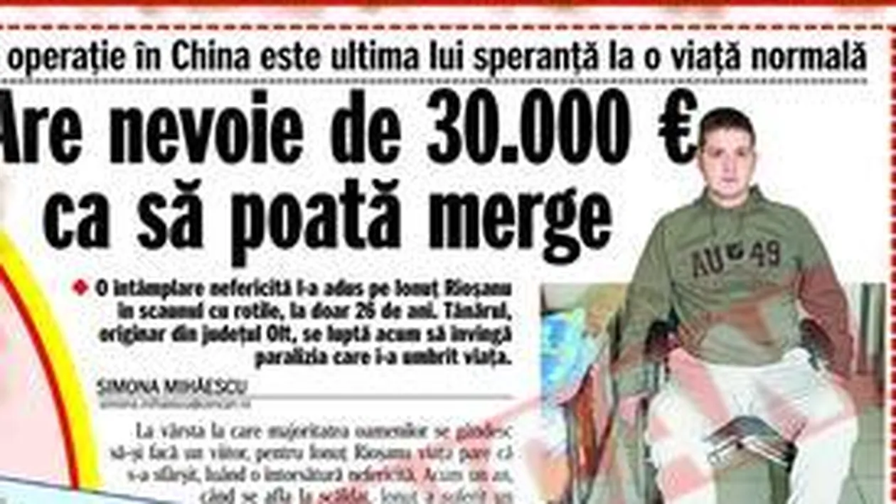 Ionut are nevoie de ajutorul cititorilor CANCAN