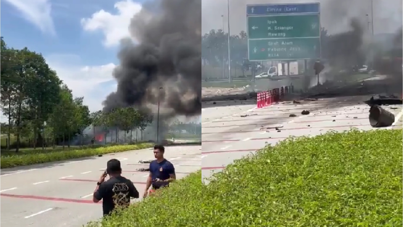 Zece oameni au murit, după ce un avion s-a prăbușit pe autostradă. Imagini cu impactul care a produs o tragedie națională