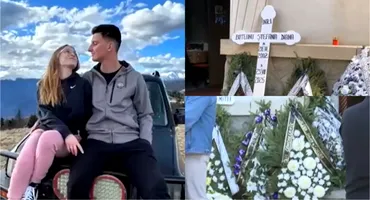 Imagini sfâșietoare! Ștefania și Ștefan sunt înmormântați împreună. Trebuiau să fie mire și mireasă, iar acum...