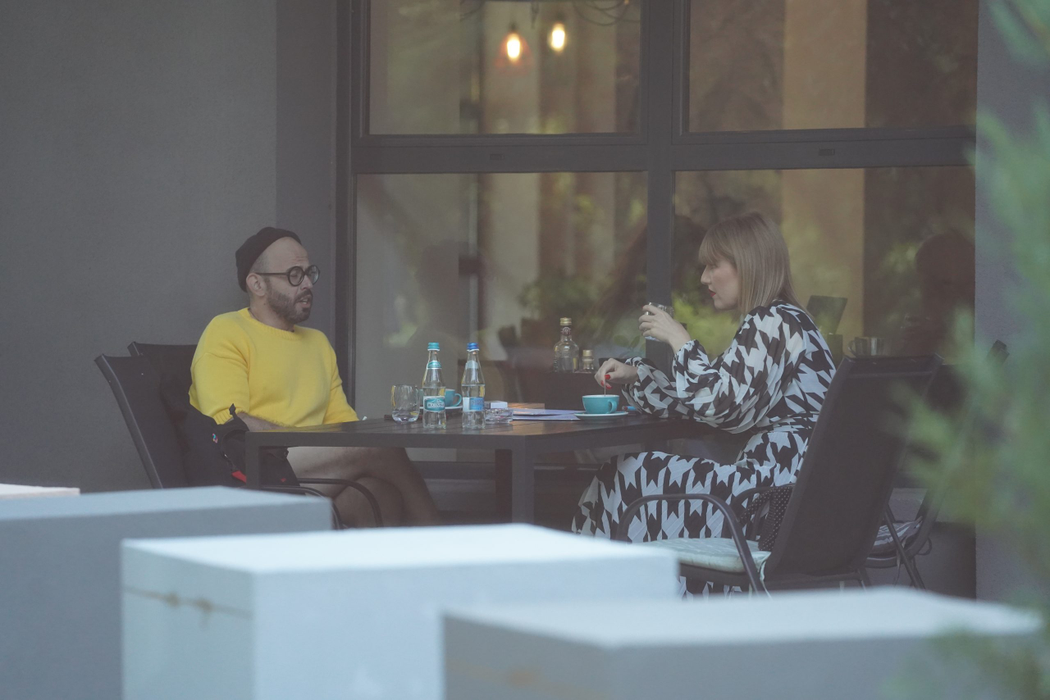 Alexandra Ungureanu și Cătălin Anchidin, la terasă