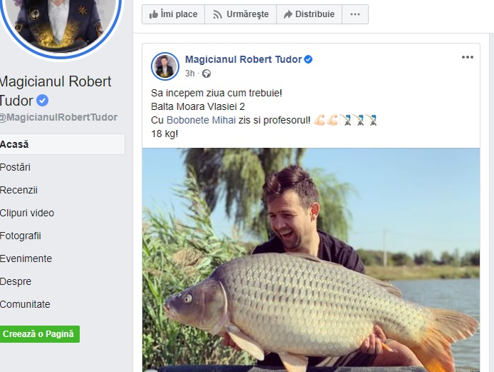 Magicianul a povestit că a prins peștele după mai bine de o oră