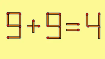 Test de inteligență | Mutați un singur chibrit pentru a corecta 9 + 9 = 4