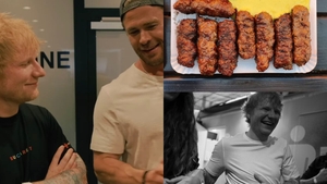Ce au făcut Ed Sheeran și Chris Hemsworth (Thor) după ce au mâncat mici. Reacția lor l-a uimit pe bucătarul român