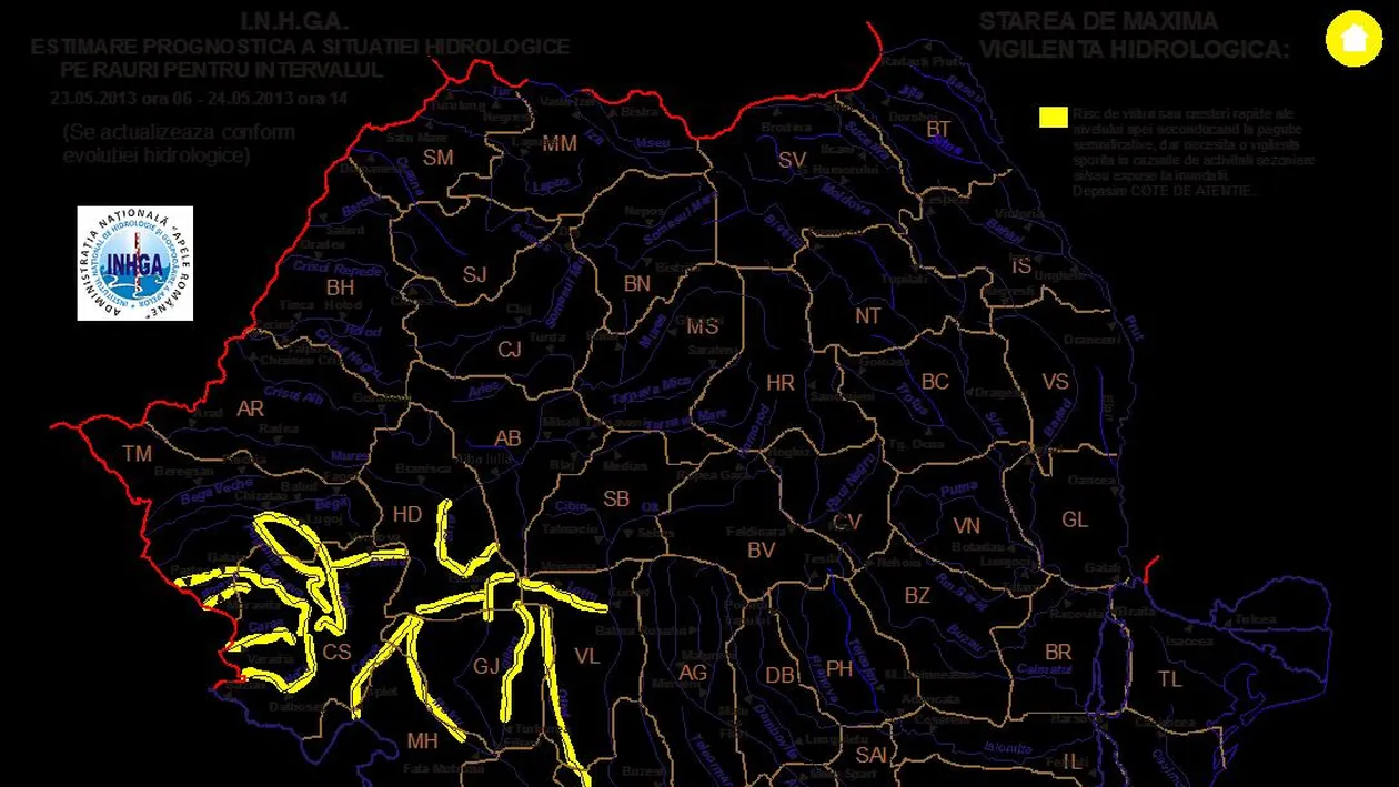 Meteorologii anunta ploi, hidrologii emit avertizari! Atentie, risc de inundatii pe mai multe rauri!