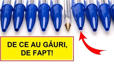 Care este, de fapt, rolul găurilor ale capacelor de pix. Puțini știu de ce sunt așa