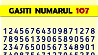 Test de inteligență | Găsiți 107 în seria de numere din imagine. 9 din 10 oameni nu văd soluția