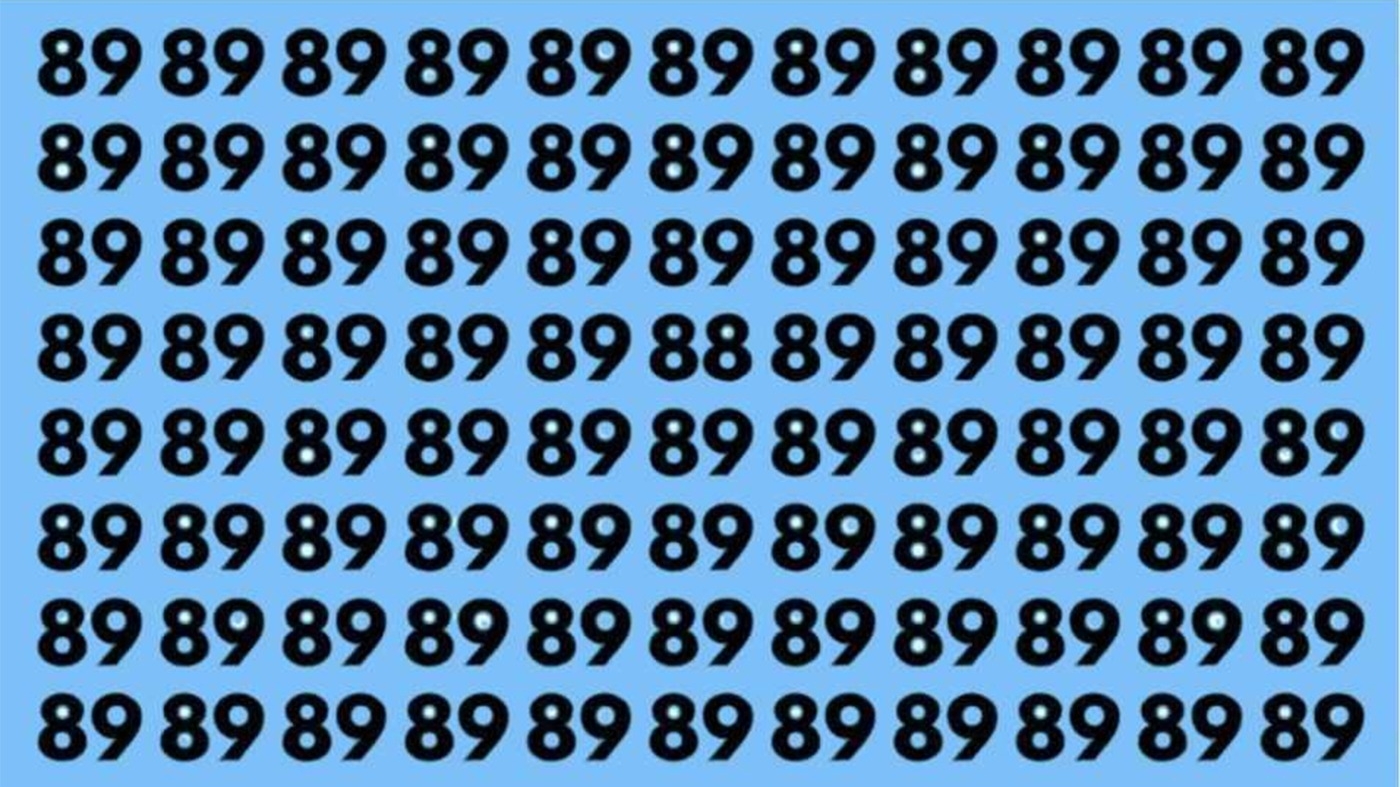 Test de inteligență | Nu toate numerele din imagine sunt 89. Găsește-l pe cei diferit!