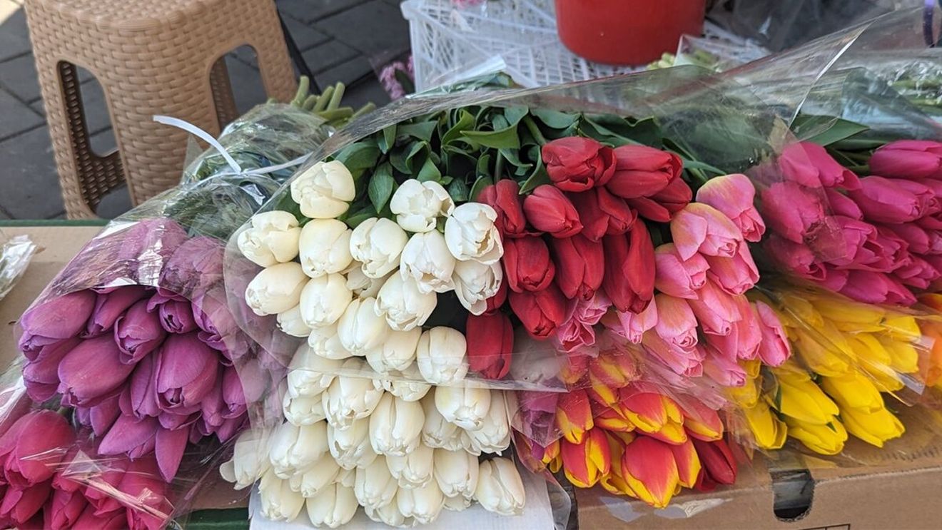 Câți lei costă o simplă lalea, lângă stațiile de metrou din București