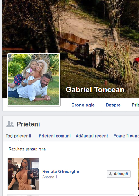 Gabriel Toncean este prietenul Renatei Gheorghe.