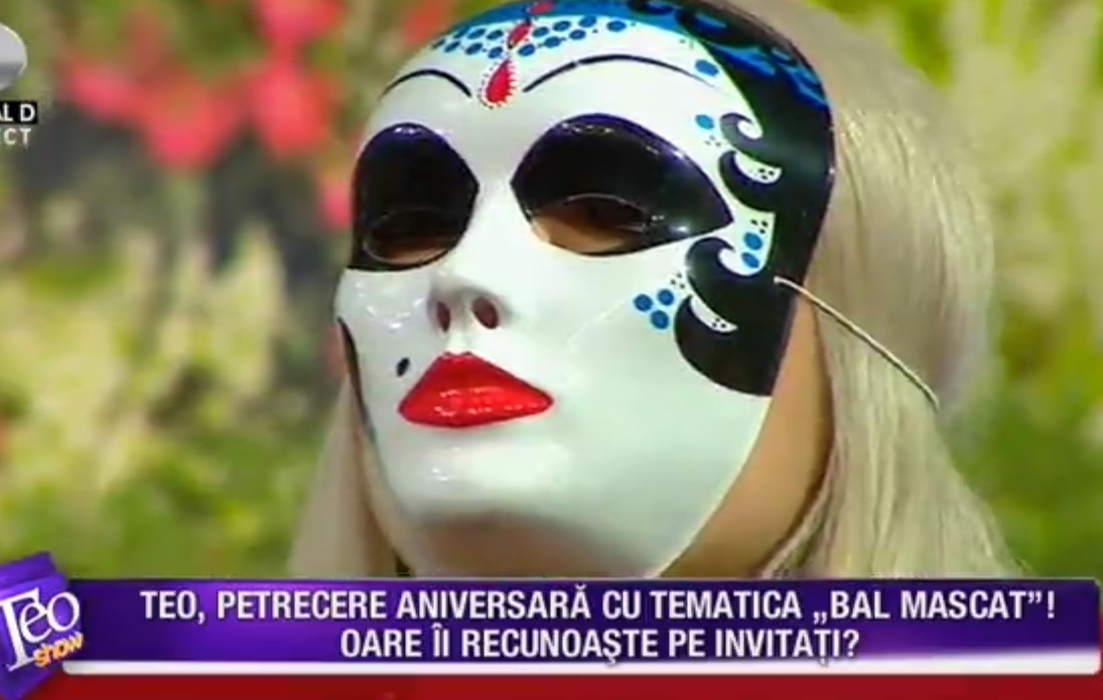 Aniversarea cu invitaţi mascaţi a făcut-o pe TEO TRANDAFIR să se dea de gol în privinţa unui talent ascuns!
