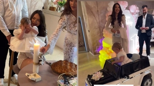 Iustina și Cornel de la Insula iubirii au rupt turta fiicei lor. Ce a ales Ivana-Nectaria de pe tavă, spre dezamăgirea mamei sale