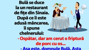 BANC | Bulă, la un restaurant de fițe din Sinaia: "Ospătar, dar am cerut o friptură de porc cu os"