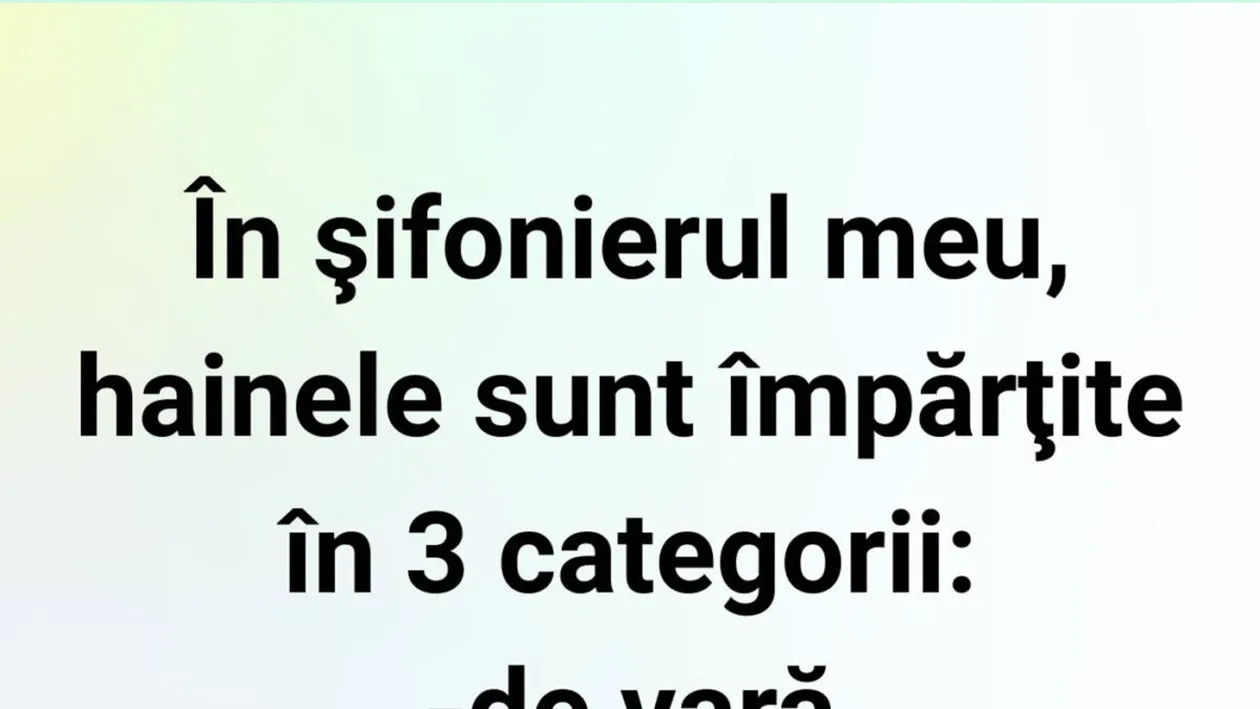 BANCUL ZILEI | Categorii de haine în șifonier