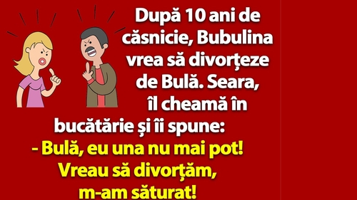 BANC | Bubulina vrea să divorțeze de Bulă