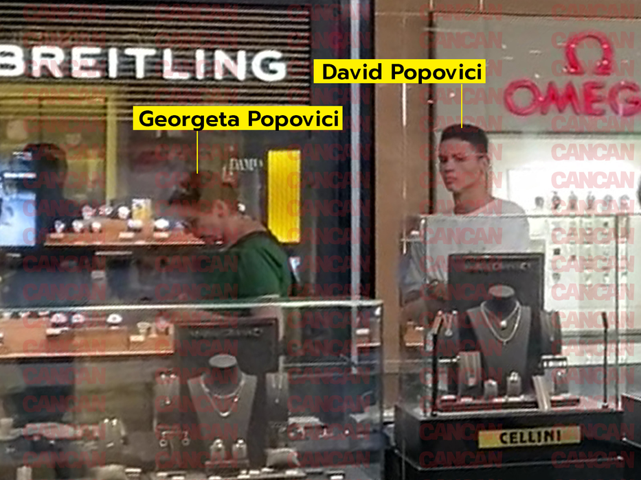 David Popovici a poposit minute bune la una dintre vitrinele de ceasuri ale magazinului Cellini (Foto: CANCAN.RO)