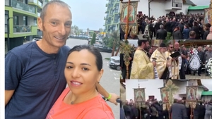 Ancuța și Costel Lăzărescu, împreună cu cei 2 copilași ai lor, au fost conduși pe ultimul drum de sute de oameni. Imaginile durerii!