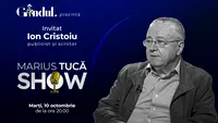 Marius Tucă Show începe marți, 10 octombrie, de la ora 20.00, live pe gândul.ro. Invitat: Ion Cristoiu