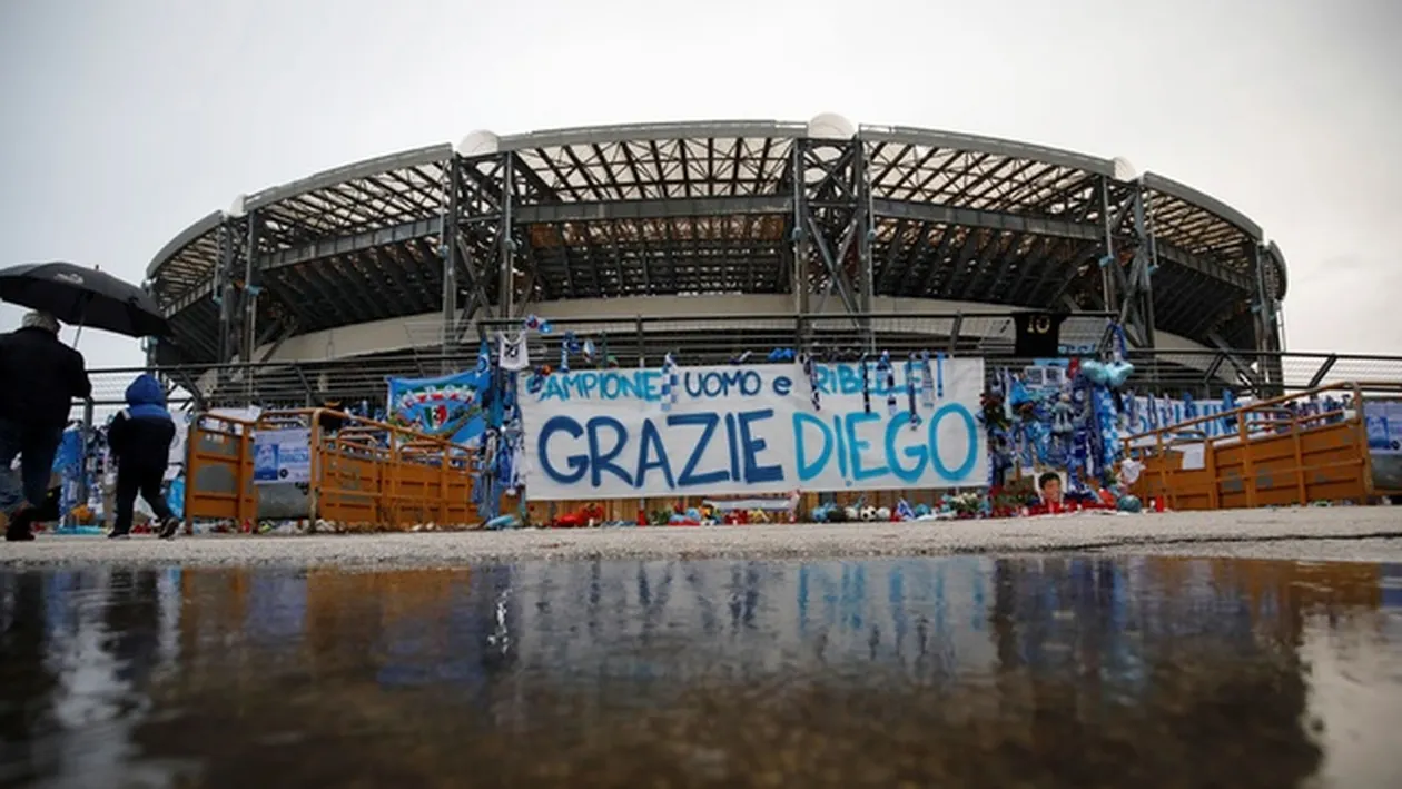 Stadionul lui Napoli a primit numele lui Maradona
