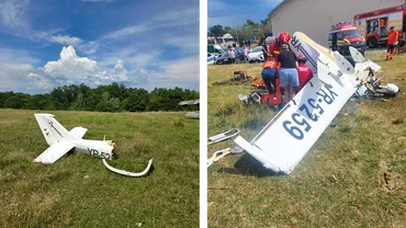 Accident aviatic lângă Orăştie! O aeronavă de mici dimensiuni s-a prăbușit, două persoane erau la bord