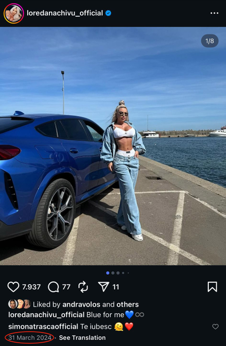 Loredana Chivu. sursă - social media