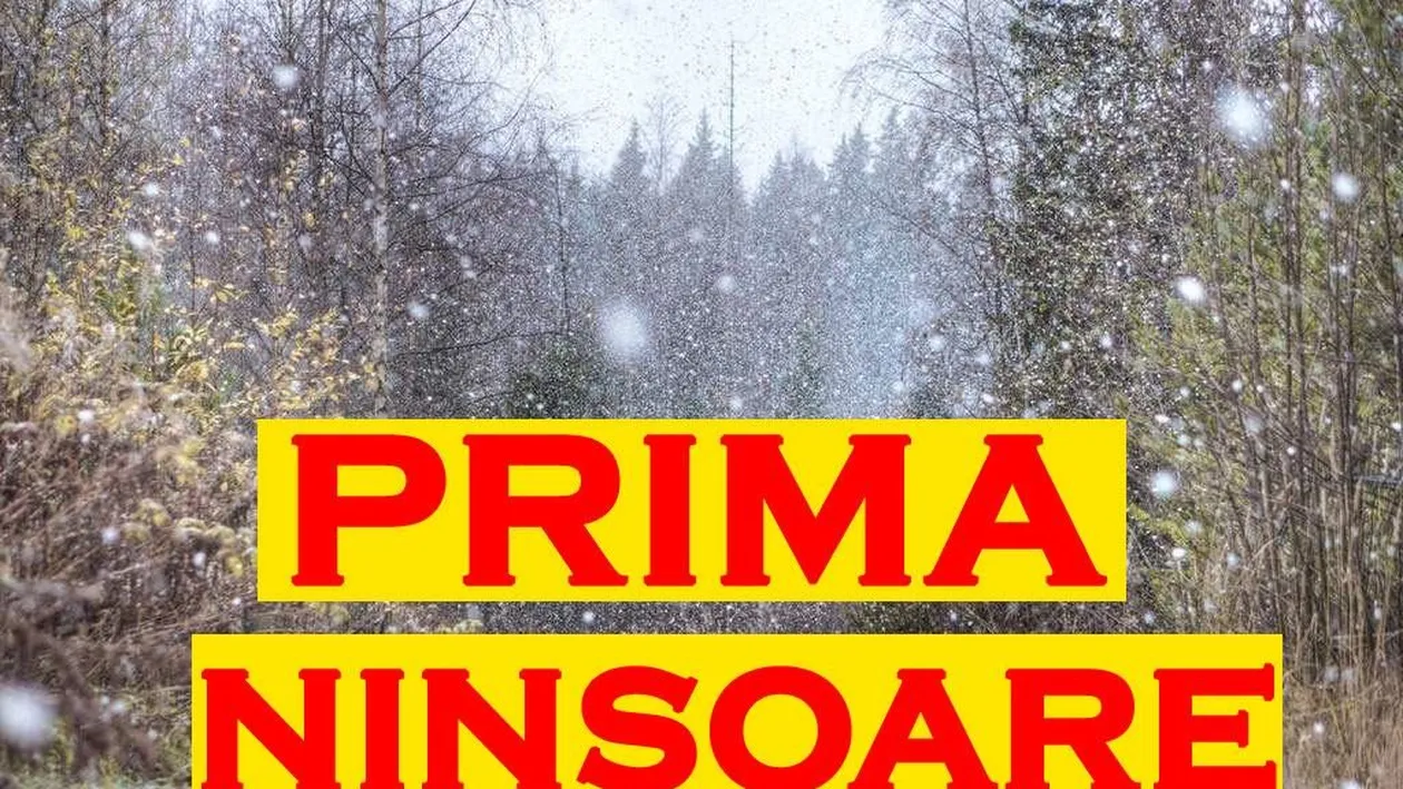 A nins în România. Locul unde iarna s-a instalat deja