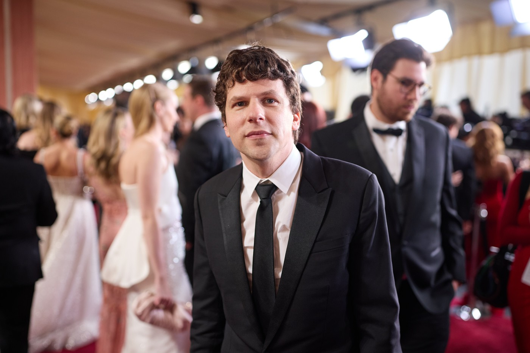 Jesse Eisenberg arrives on the red carpet of the 97th Oscars® at the Dolby® Theatre at Ovation Hollywood on Sunday, March 2, 2025.,,Image: 971302558, License: Rights-managed, Restrictions: Restrictions:
*** EDITORIAL USE ONLY! * NB: Fees charged by Avalon are for Avalon's services only, and do not, nor are they intended to, convey to the user any ownership of Copyright or License in the material. Avalon does not claim any ownership including but not limited to Copyright or License in the attached material. By publishing this material you (the user) expressly agree to indemnify and to hold Avalon and its directors, shareholders and employees harmless from any loss, claims, damages, demands, expenses (including legal fees), or any causes of action or allegation against Avalon arising out of or connected in any way with publication of the material. * Handling Fee Only ***, ***
HANDOUT image or SOCIAL MEDIA IMAGE or FILMSTILL for EDITORIAL USE ONLY! * Please note: Fees charged by Profimedia are for the Profimedia's services only, and do not, nor are they intended to, convey to the user any ownership of Copyright or License in the material. Profimedia does not claim any ownership including but not limited to Copyright or License in the attached material. By publishing this material you (the user) expressly agree to indemnify and to hold Profimedia and its directors, shareholders and employees harmless from any loss, claims, damages, demands, expenses (including legal fees), or any causes of action or allegation against Profimedia arising out of or connected in any way with publication of the material. Profimedia does not claim any copyright or license in the attached materials. Any downloading fees charged by Profimedia are for Profimedia's services only. * Handling Fee Only 
***, Model Release: no