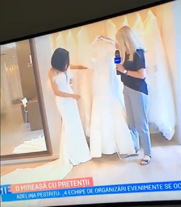 Primele imagini cu Adelina Pestrițu în rochie de mireasă