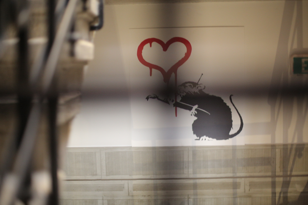 „The Art of Banksy”. Banksy, celebrul ”artist graffiti”, expoziție de senzație în Arcul de Triumf
