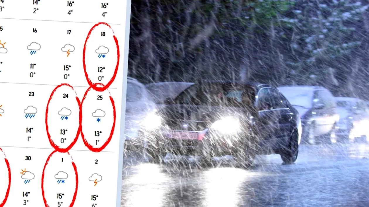 Ninge în aprilie și în mai, în România! Anunțul făcut de meteorologii Accuweather