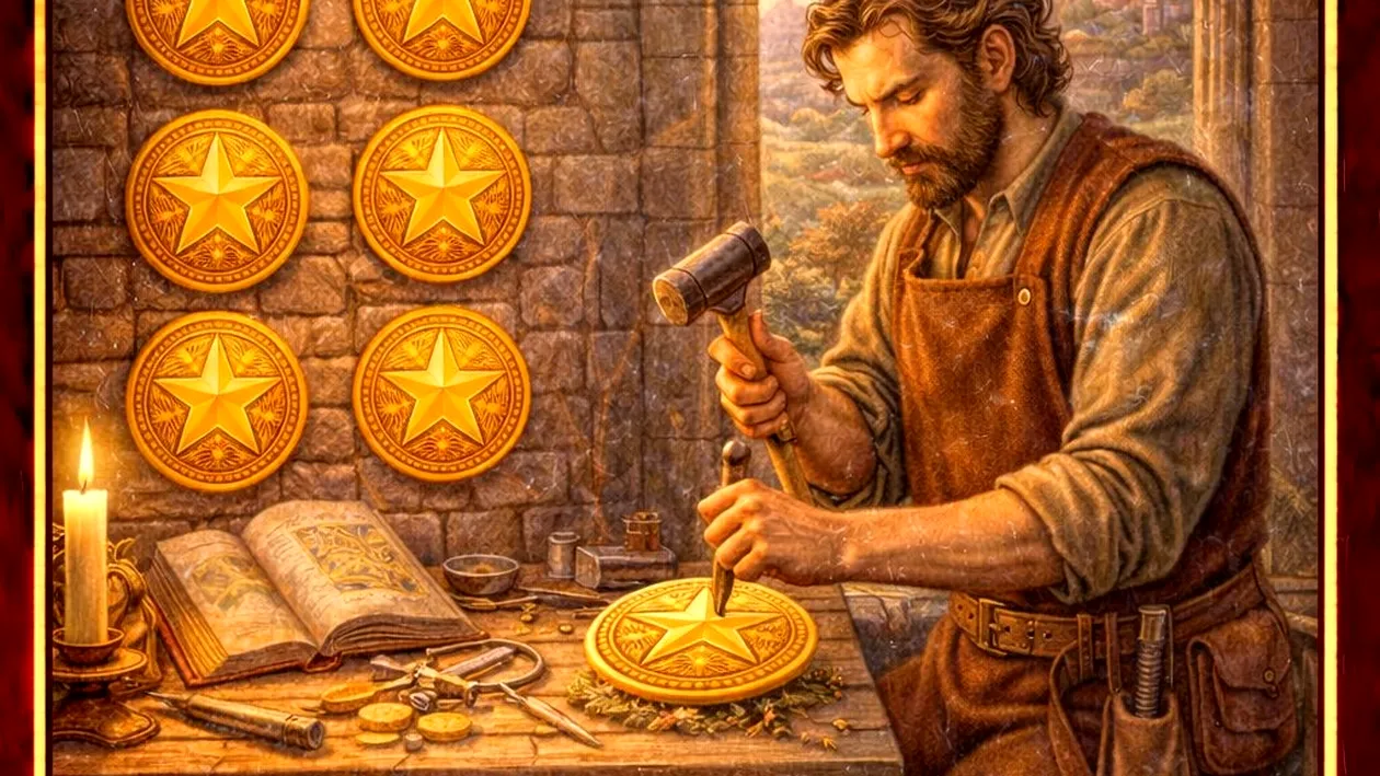 Cartea de Tarot a zilei de 30 decembrie 2025. Cartea zilei, Opt de Monede: succesul nu vine peste noapte