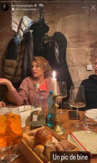 Postarea făcută de Monica Odagiu pe internet/ Foto: Instagram