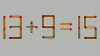 Test de inteligență cu chibrituri | Corectați 13+9=15, mutând un singur băț