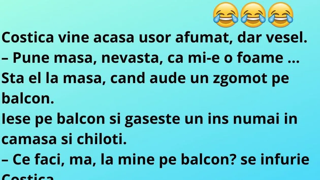 Bancul de vineri seara | Costică vine acasă uşor afumat