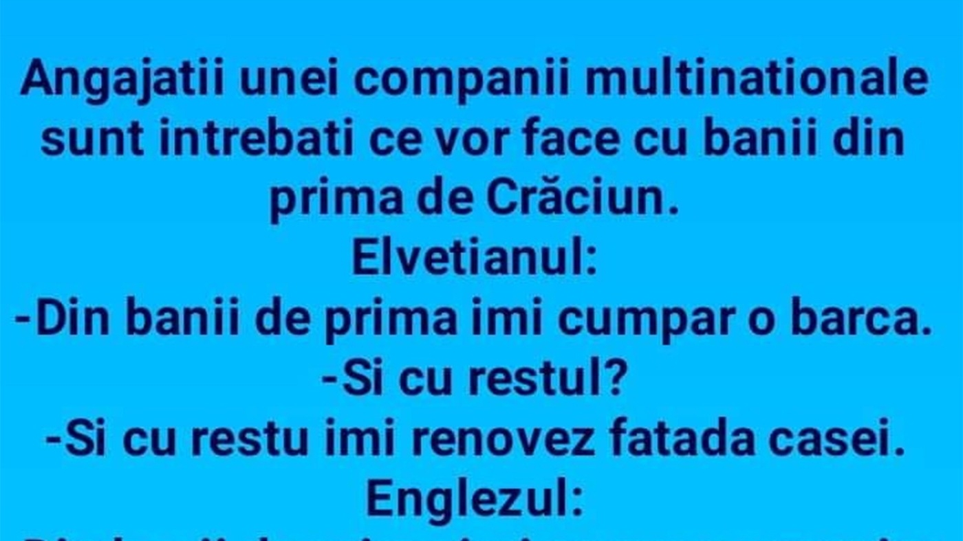 BANCUL ZILEI | Corporatiștii și prima de Crăciun