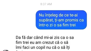 BANCUL ZILEI | Ți-am promis că într-o zi vom fi 3