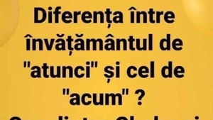 BANC | Diferența dintre învățământul de atunci și cel de acum