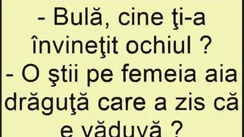 BANC | Bulă și dilema ochiului vânăt