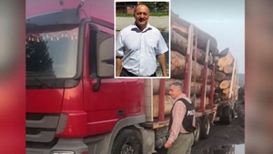 Un primar din Argeș, prins de polițiști la volanul unui camion cu lemne furate. Ce explicații a oferit în fața oamenilor legii