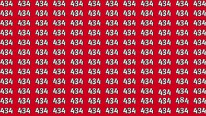TEST IQ | Nu toate numerele din imagine sunt 434. Găsiți-l pe cel diferit!