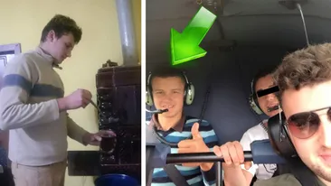 Fantastic, ăsta dă ”bună ziua” când urcă în tramvai! Mori de râs! Victoraş Micula l-a adus în Bucureşti pe VĂRUL DE LA ŢARĂ