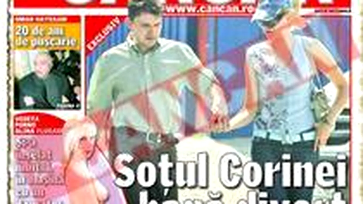 Sotul Corinei a bagat divort ieri, la 13.40