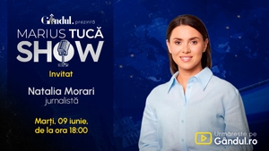 Marius Tucă Show începe marți, 9 iunie, de la ora 18.00, live pe Gândul. Invitat: Natalia Morari