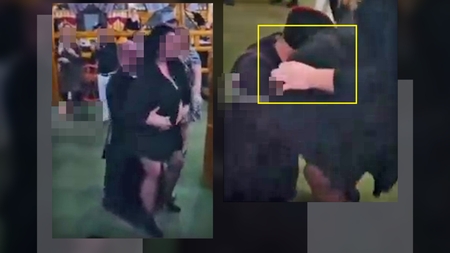 S-a băgat sub fusta femeii și... Popa lovește din nou, după ce a dat bani la lăutari, îmbrăcat în straie bisericești