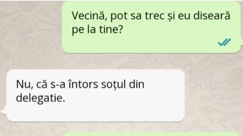 BANC | "Vecină, pot să trec și eu diseară pe la tine?"
