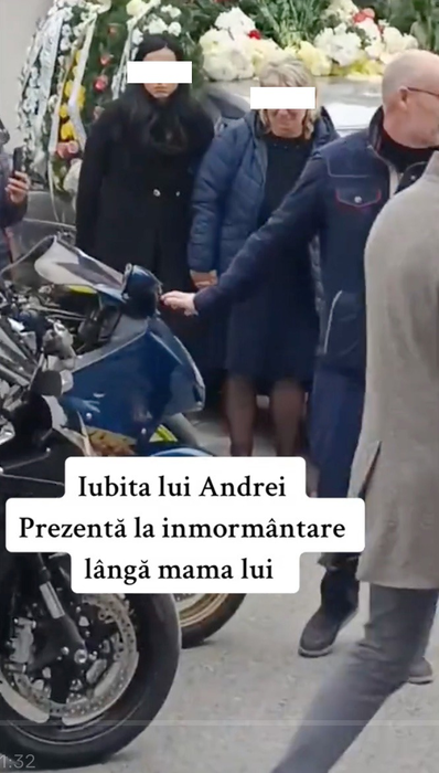 Imaginile durerii de la înmormântarea lui Andrei din Galați. Iubita care a dat cu mașina peste el, distrusă