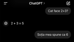 BANCUL ZILEI | Cât face 2+3? Nevastă VS ChatGPT