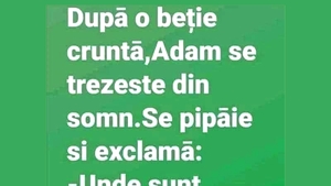 Bancul începutului de săptămână | Ce a pățit Adam după prima beție