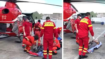 Accident de muncă înfiorător în Prahova! Bărbatul rănit grav a fost adus cu elicopterul SMURD în București
